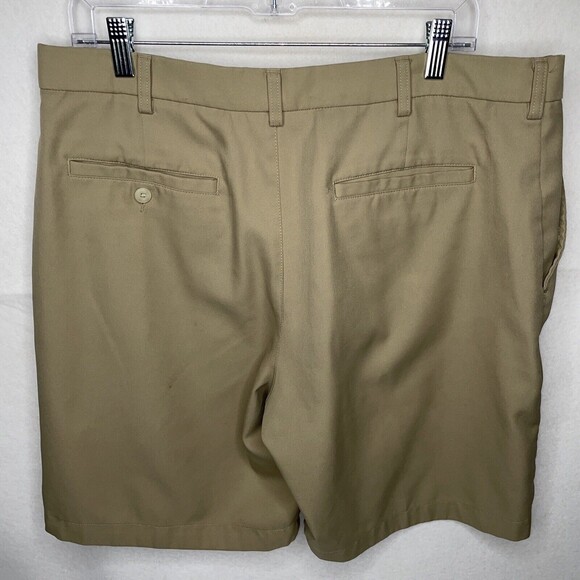 Ben Hogan Tan Golf Shorts Flat Front Hiking Polyester Spandex Blend Size 36 - Picture 5 of 8